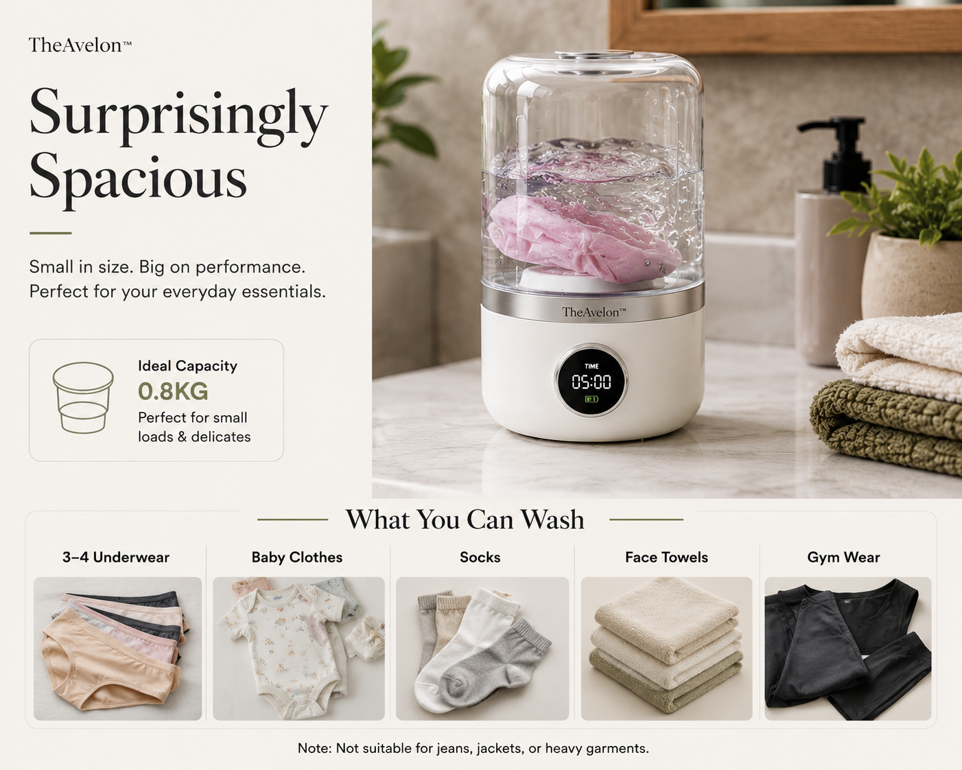 TheAvelon™ Mini Portable Washing Machine