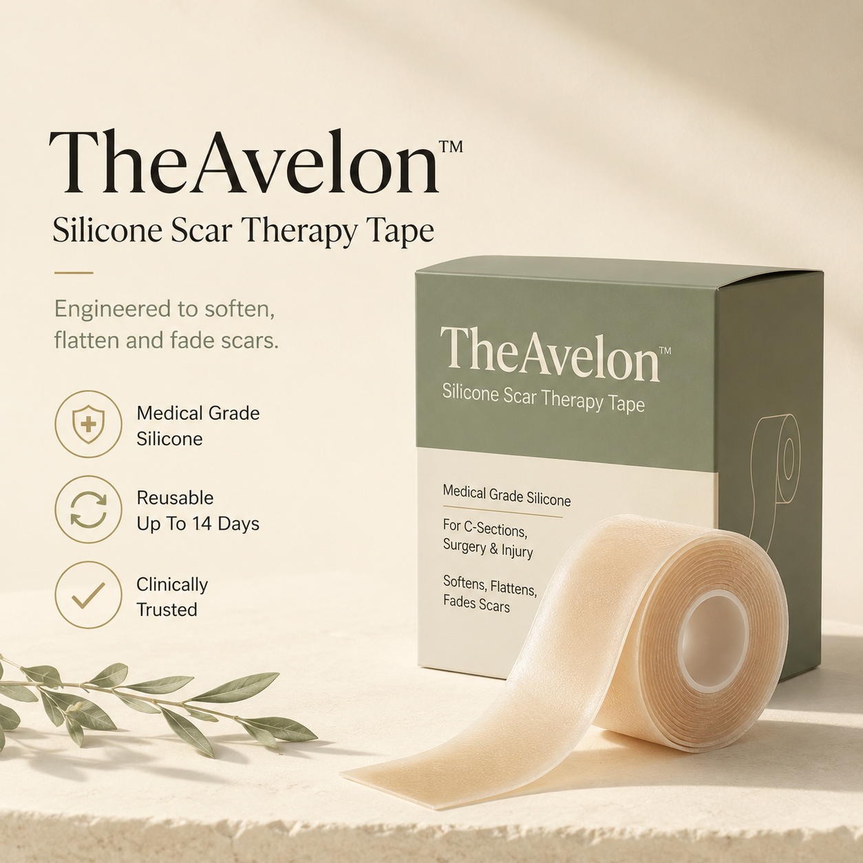 TheAvelon™ Silicone Scar Therapy Tape